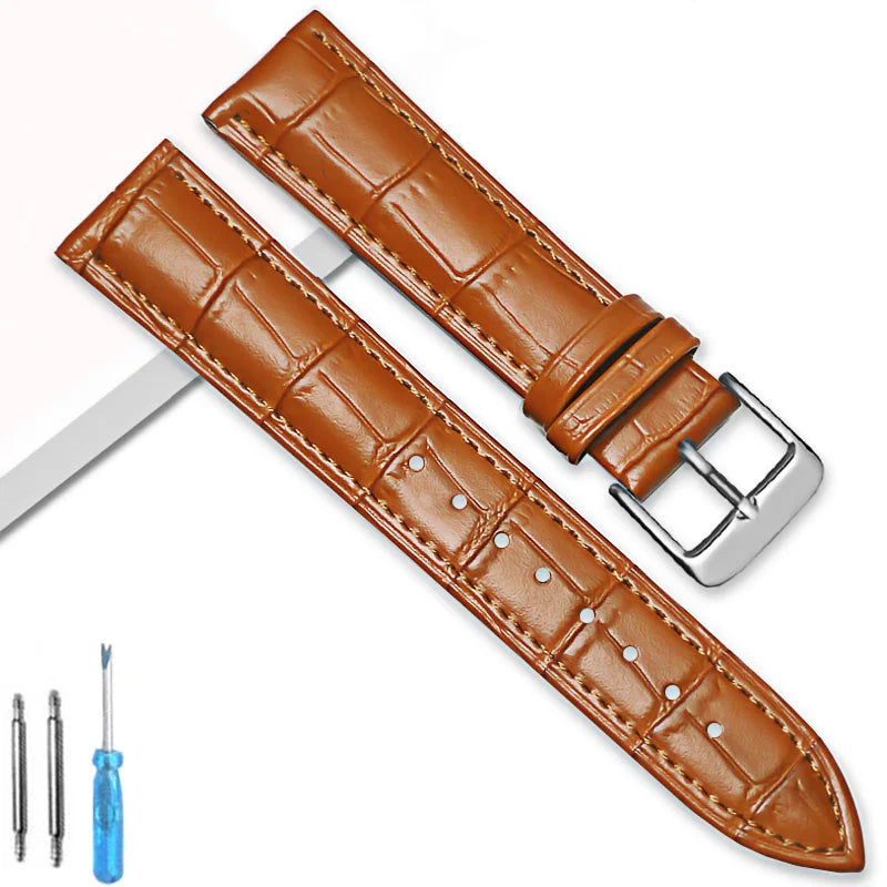 Universal Replacement Leather Watch Strap Leather Watchband for Men Women 12mm 14mm 16mm 18mm 20mm 22mm 24mm Watch Band