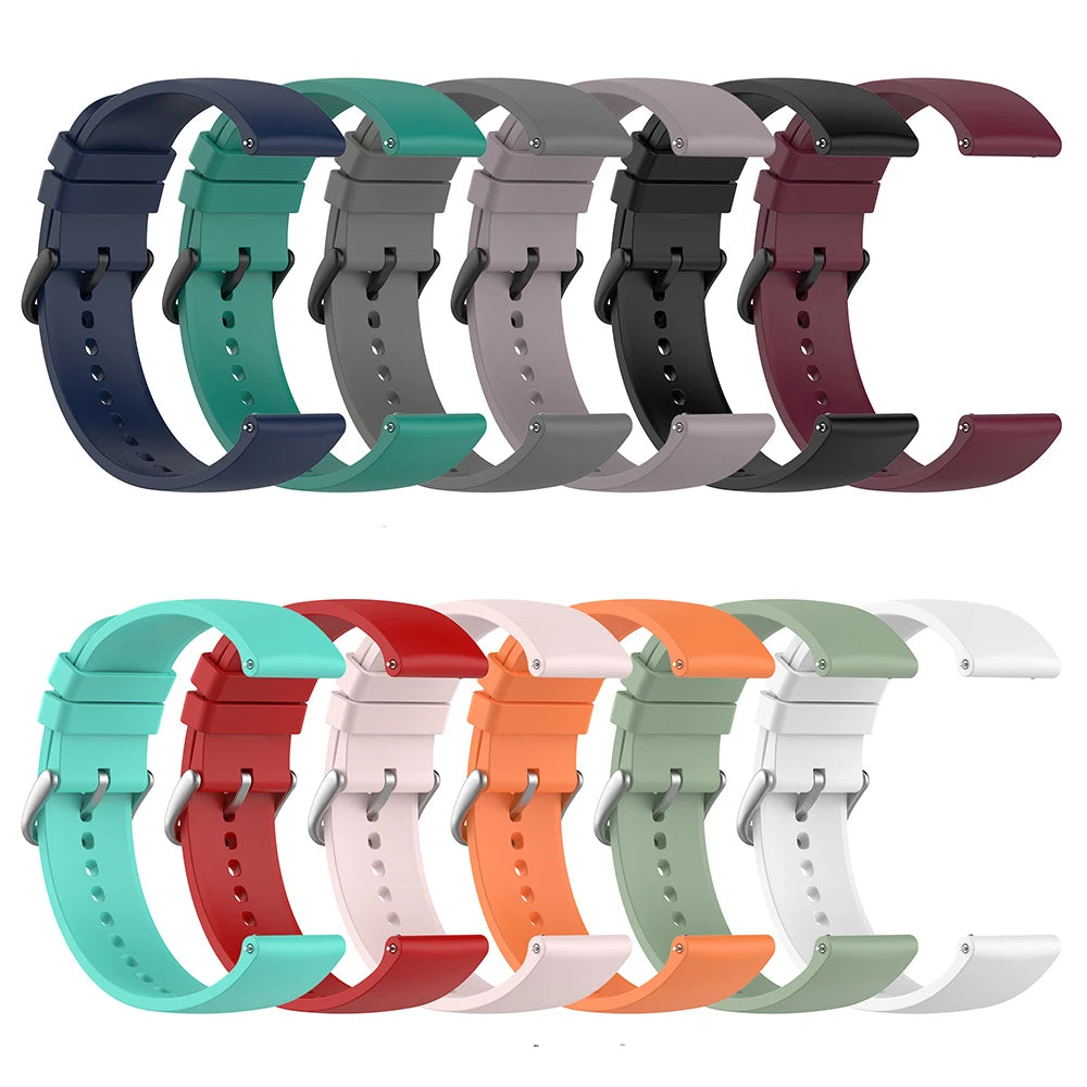 Silicone Strap for Garmin Vivoactive, Forerunner & Huawei Watch (20-22mm)