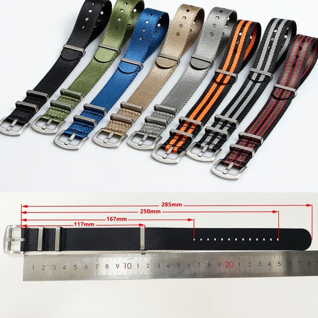 High Density Nylon Watch Band 20–22mm