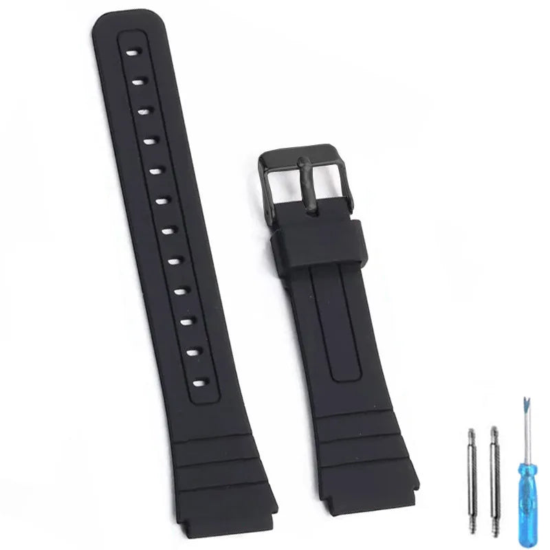 Silicone Watch Strap for CASIO F91W & W-800H Series – 18mm