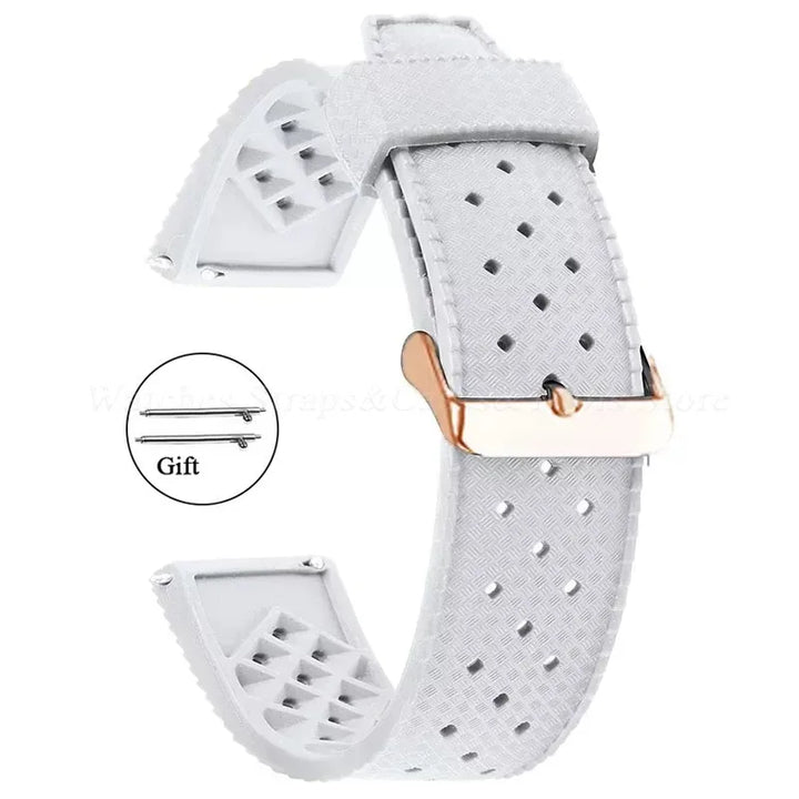 Premium Grade Tropic Silicone Watch Strap 20mm 22mm For Seiko For Oris For Omega Quick Release Diving Waterproof Rubber Bracelet