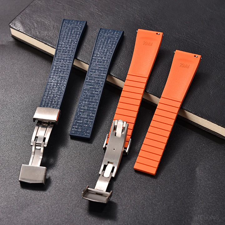 NATOBEL Mosaic FKM Rubber Watch Strap – 20/22mm Quick Release Diver Strap
