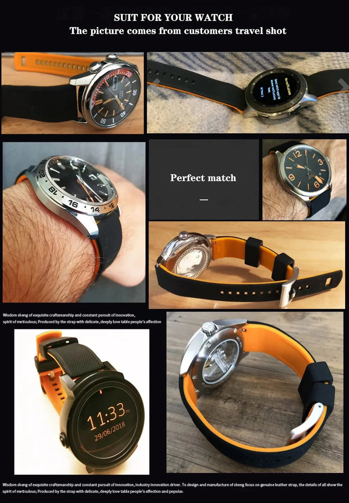 Silicone Quick-Release Watch Band 18–22mm