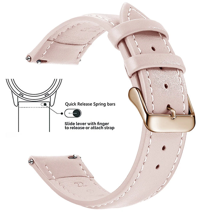 Samco Genuine Leather Watch Band 18–22mm (Quick Release)