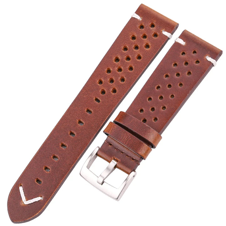 Vintage Oil Wax Leather Watch Strap for Samsung Galaxy Watch 3/4