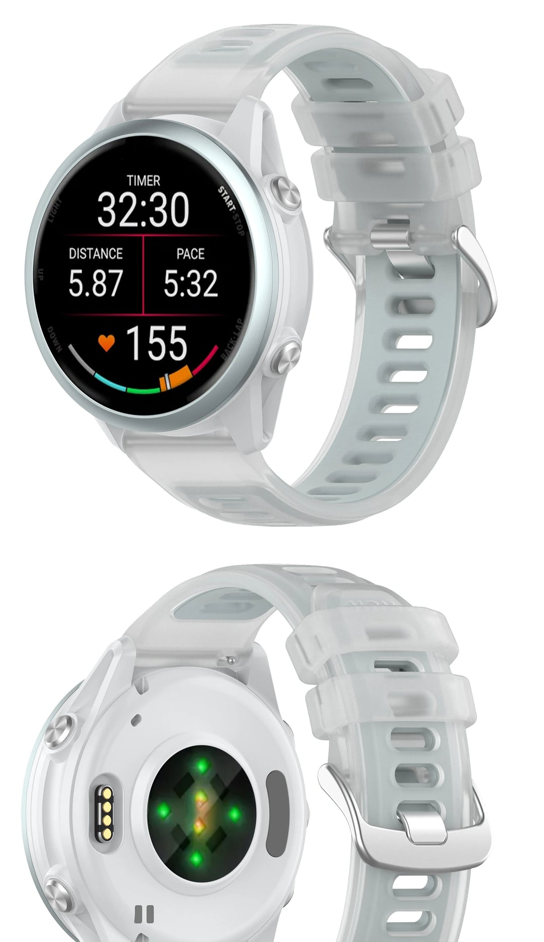 Silicone Sports Watch Strap 20/22mm for Garmin Forerunner, Venu & Vivoactive Series
