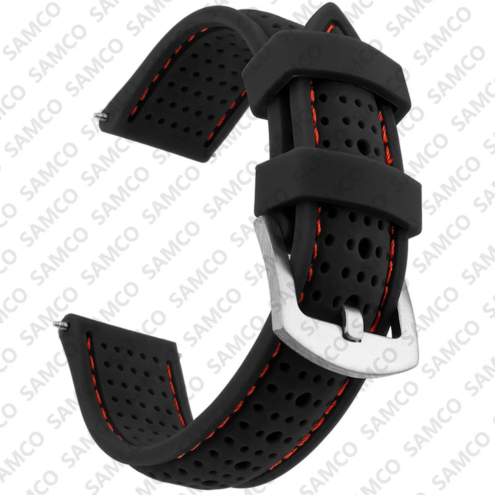 Silicone Rubber Watch Band 18–26mm (Soft & Comfortable Replacement Strap)