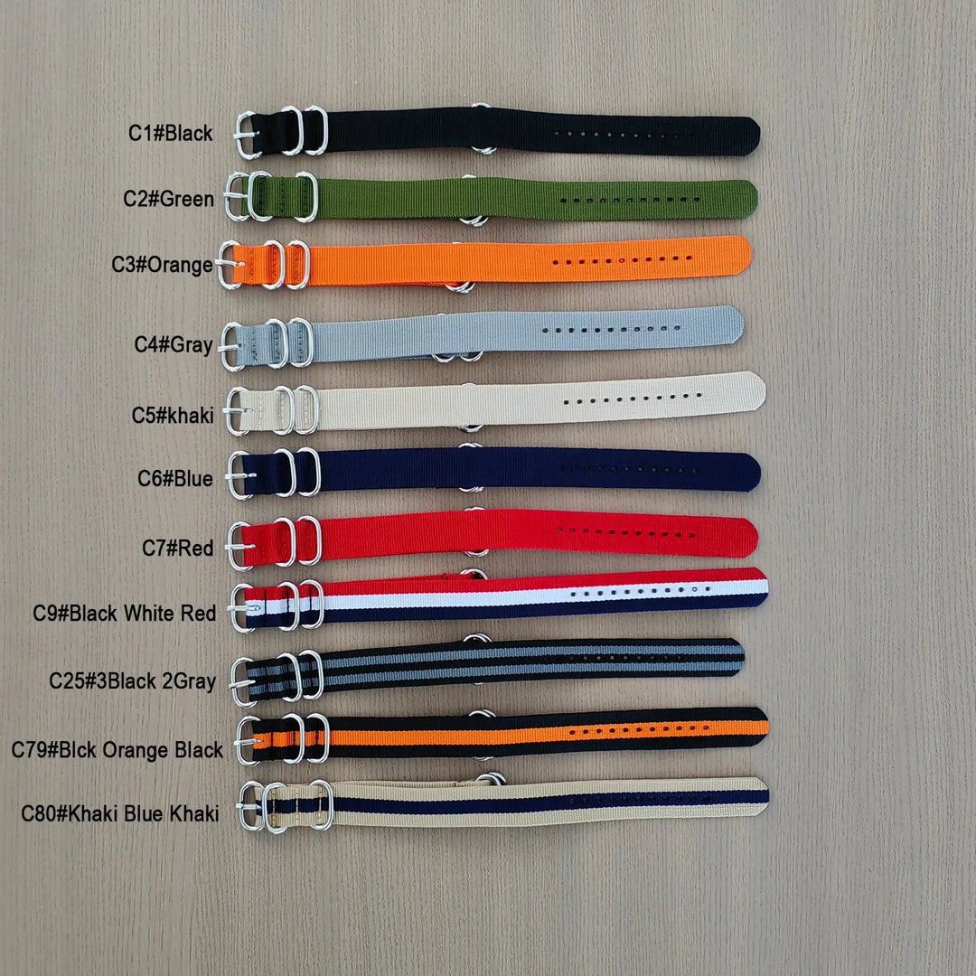 Nylon Military Watch Band 18–24mm