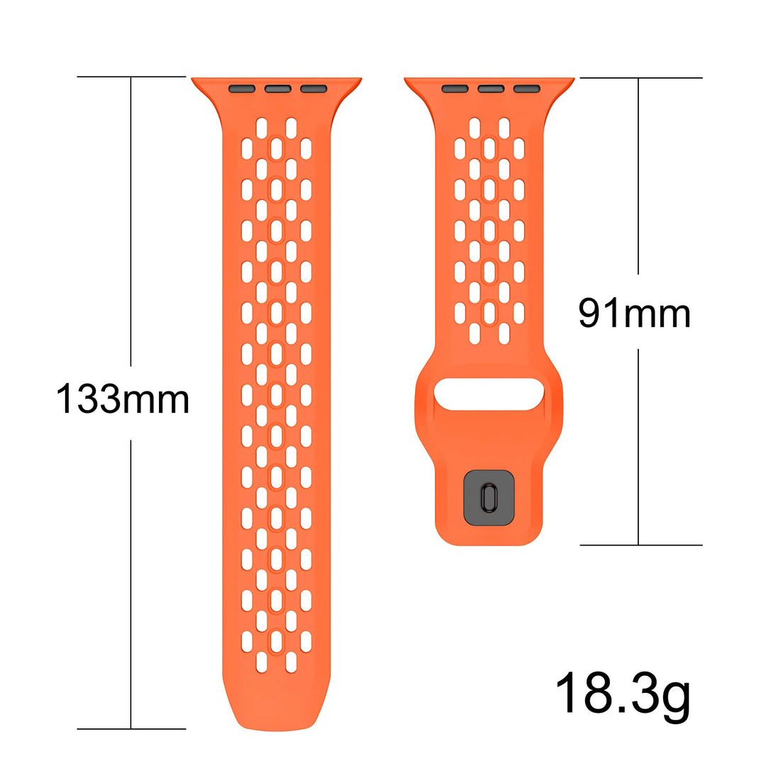 Silicone strap For iwatch series 9 8 7 6 5 4 3 SE Ultra 2 49mm Breathable Bracelet for Apple Watch 44mm 45mm 40mm 41mm 42mm 38mm
