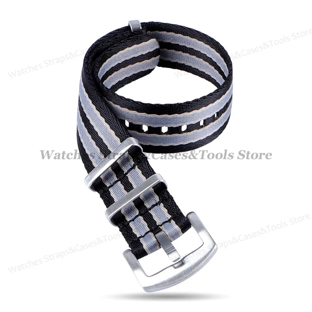 18mm 20mm 22mm Soft Nylon Watchband Bracelet Army Military Men Sport Strap for Omega 007 for Seamaster 300 Replacement Wristband