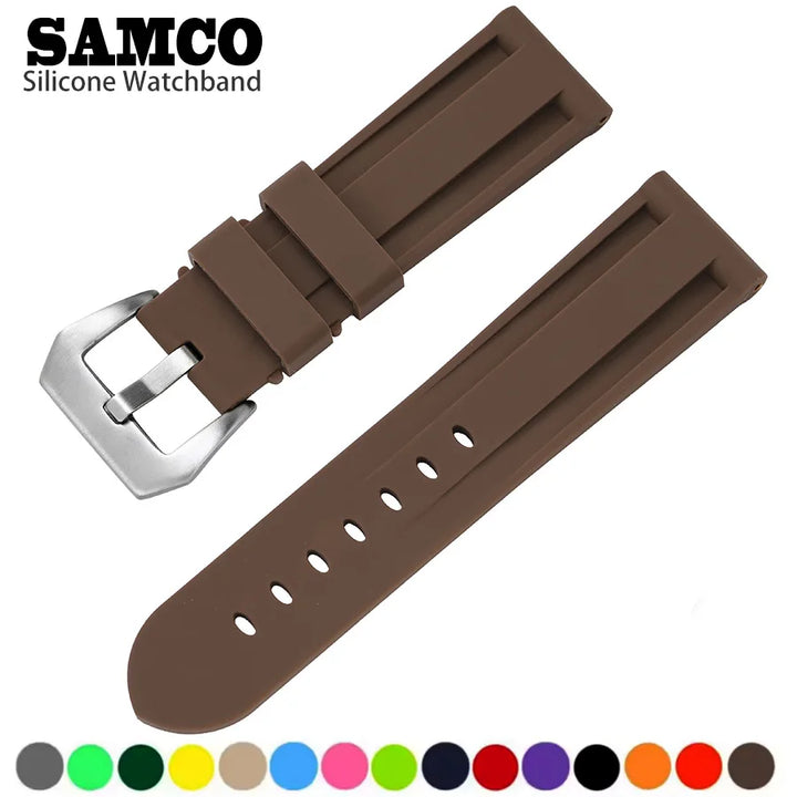 Soft Silicone Rubber Watch Band 20–26mm for Panerai