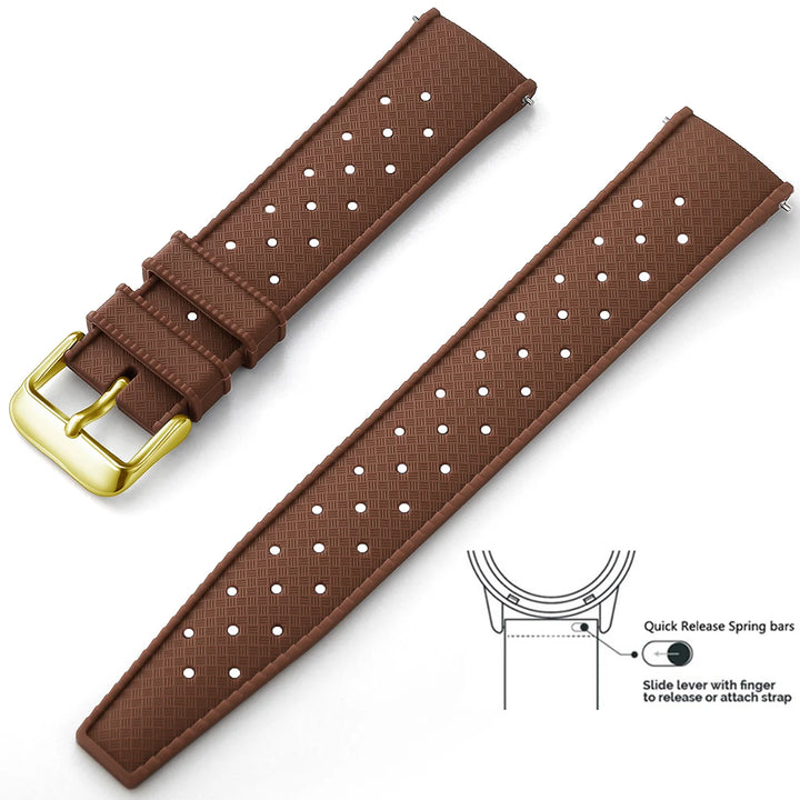 Tropical Silicone Watch Band 18–22mm (Quick Release)