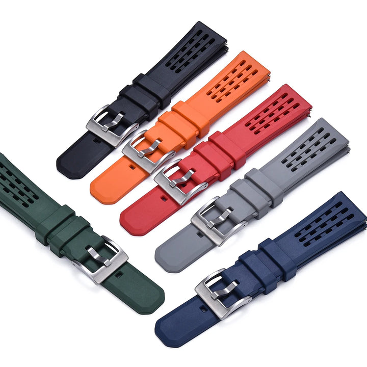 NATOBELT High Quality Porous Structure FKM Fluorine Rubber Watch Strap 20mm 22mm New Design Quick Release FKM Rubber Watchbands