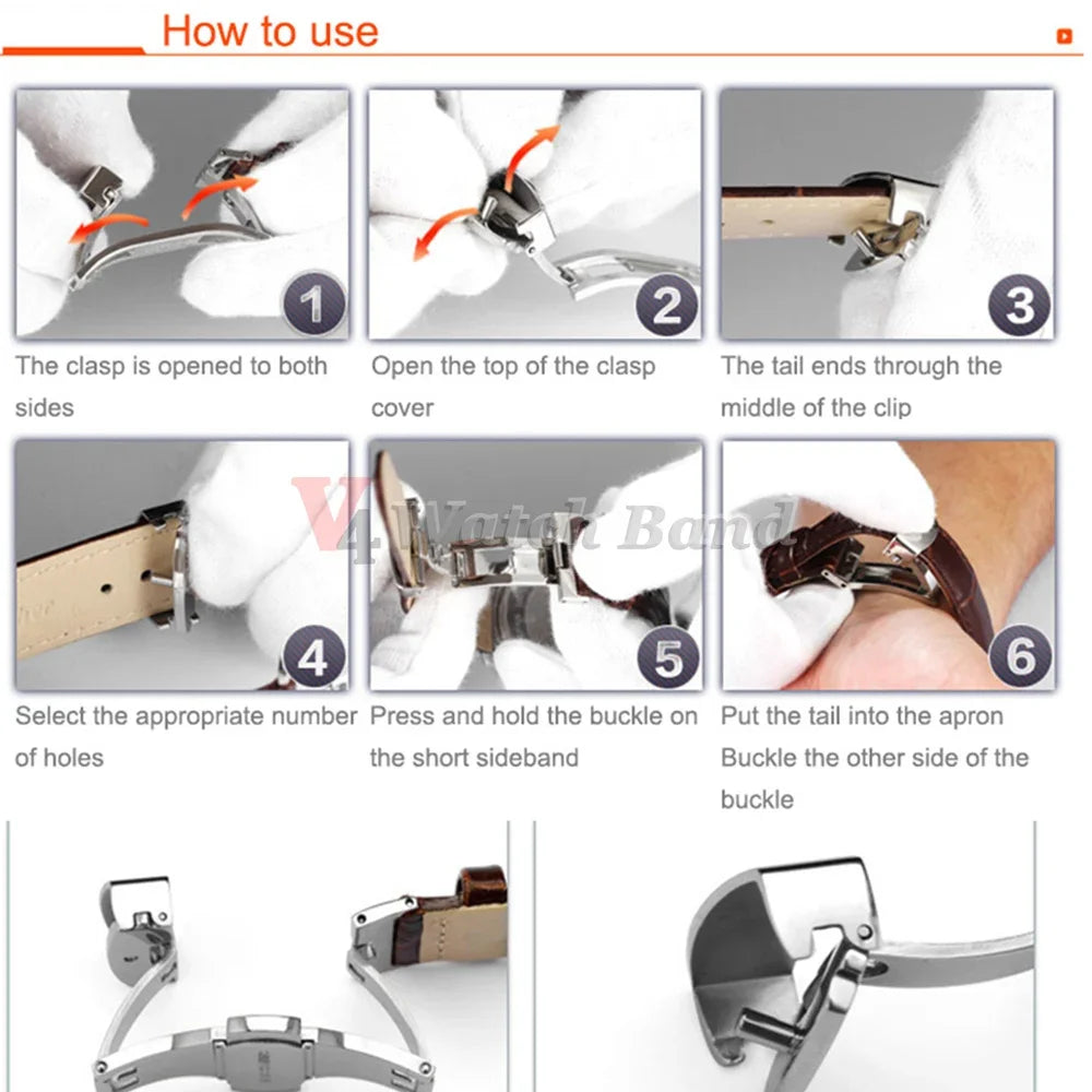 Quick Release Leather Watchband for Omega Business Watch Band for Seiko Butterfly 24mm 22mm 20mm 18mm Buckle Black Brown Strap