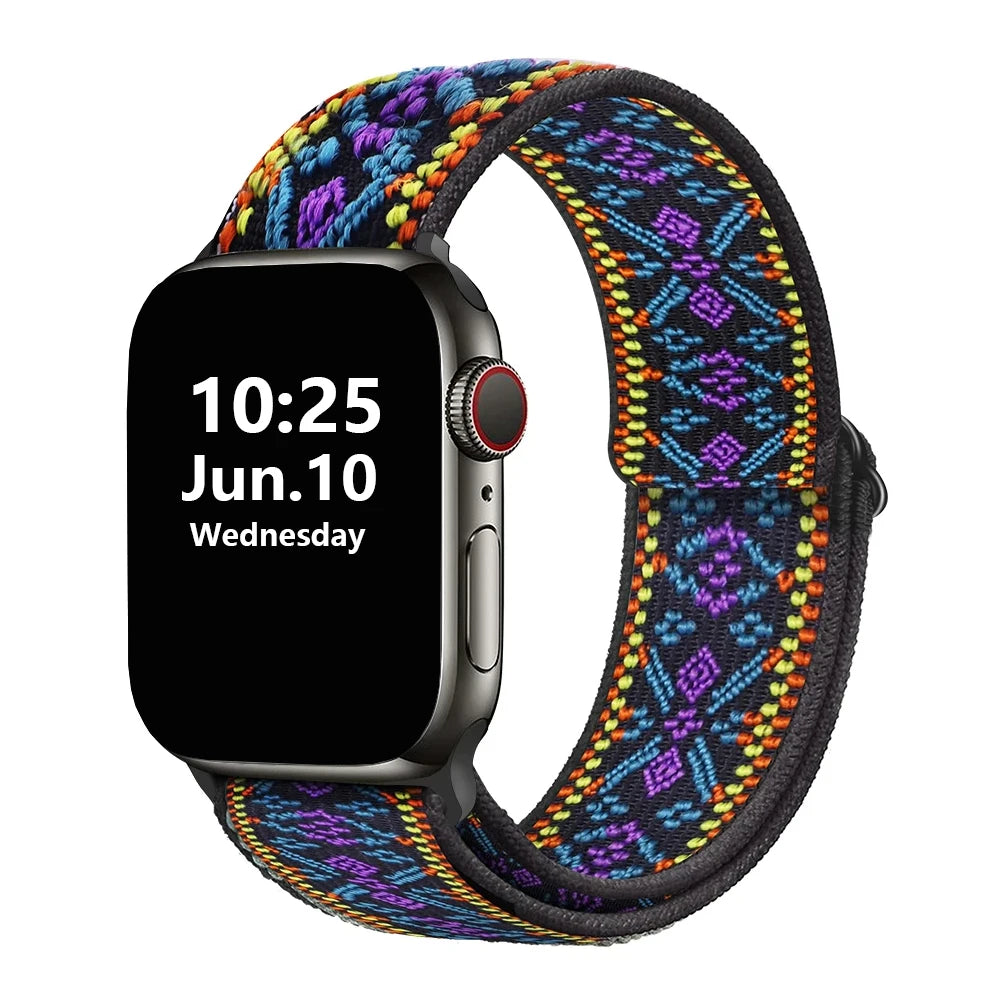 Stretchy Double-Layer Loop Apple Watch Band 38–45mm for Series 1–8