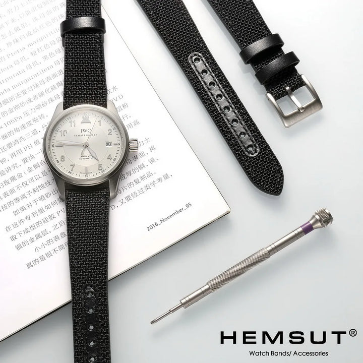 HEMSUT Ballistic Nylon Quick-Release Watch Strap (18-22mm)