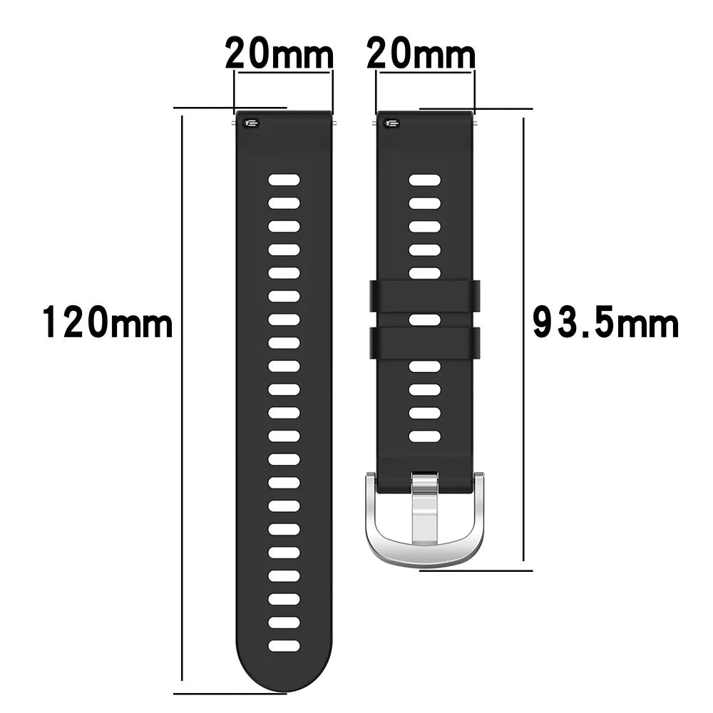 Silicone Strap for Garmin Venu & Huawei Watch GT Series – 18/20/22mm
