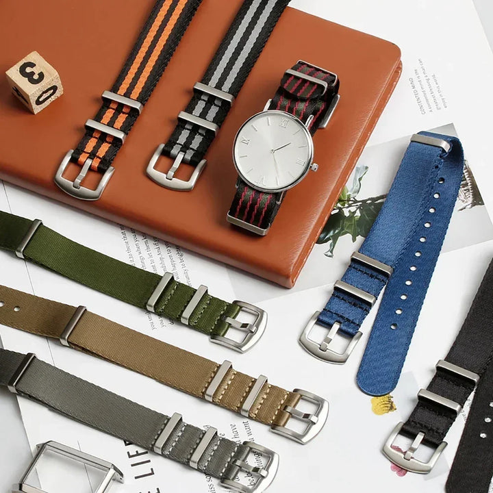 High‑Density Nylon Watch Strap – 20/22mm, Military Style