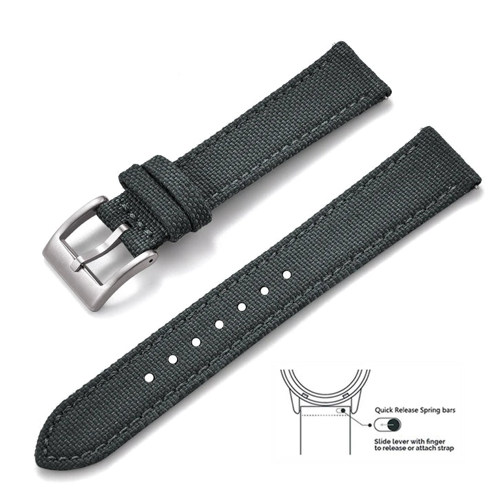 JUELONG Premium Grade Quick Release Watchbands Mixed Leather Nylon Watch Strap 18mm 20mm 22mm For SKX007 SKX009