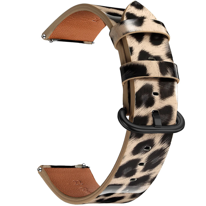 Leopard Print Leather Watch Band 20/22mm (Quick Release)