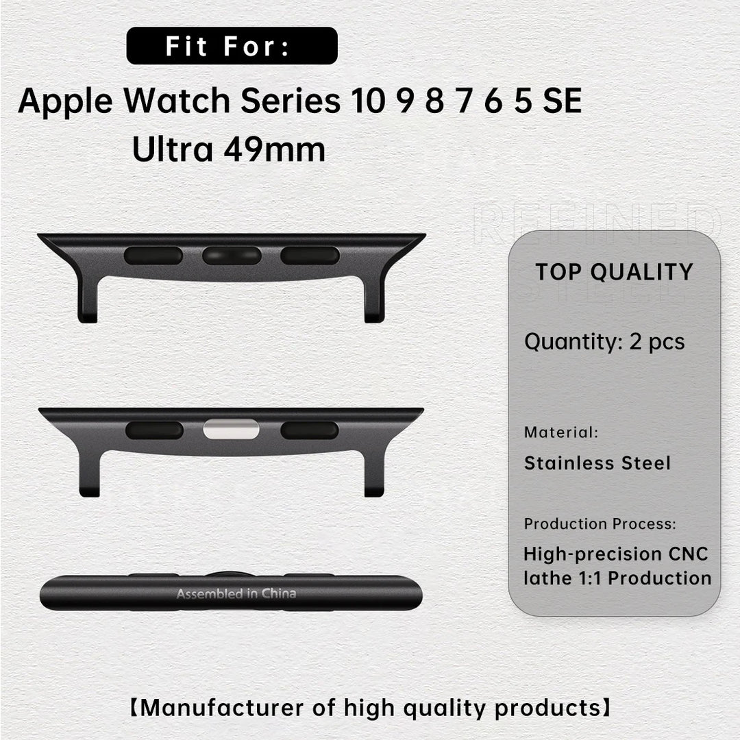 2pcs Ultra 2 Series 10 Apple Watch Strap Stainless Steel Adapter For 49mm 46mm 42mm 45mm 44mm 41mm 40mm Connector