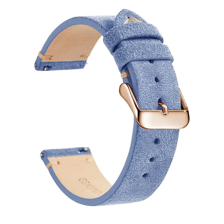 Genuine Leather Quick-Release Watch Strap 14–22mm