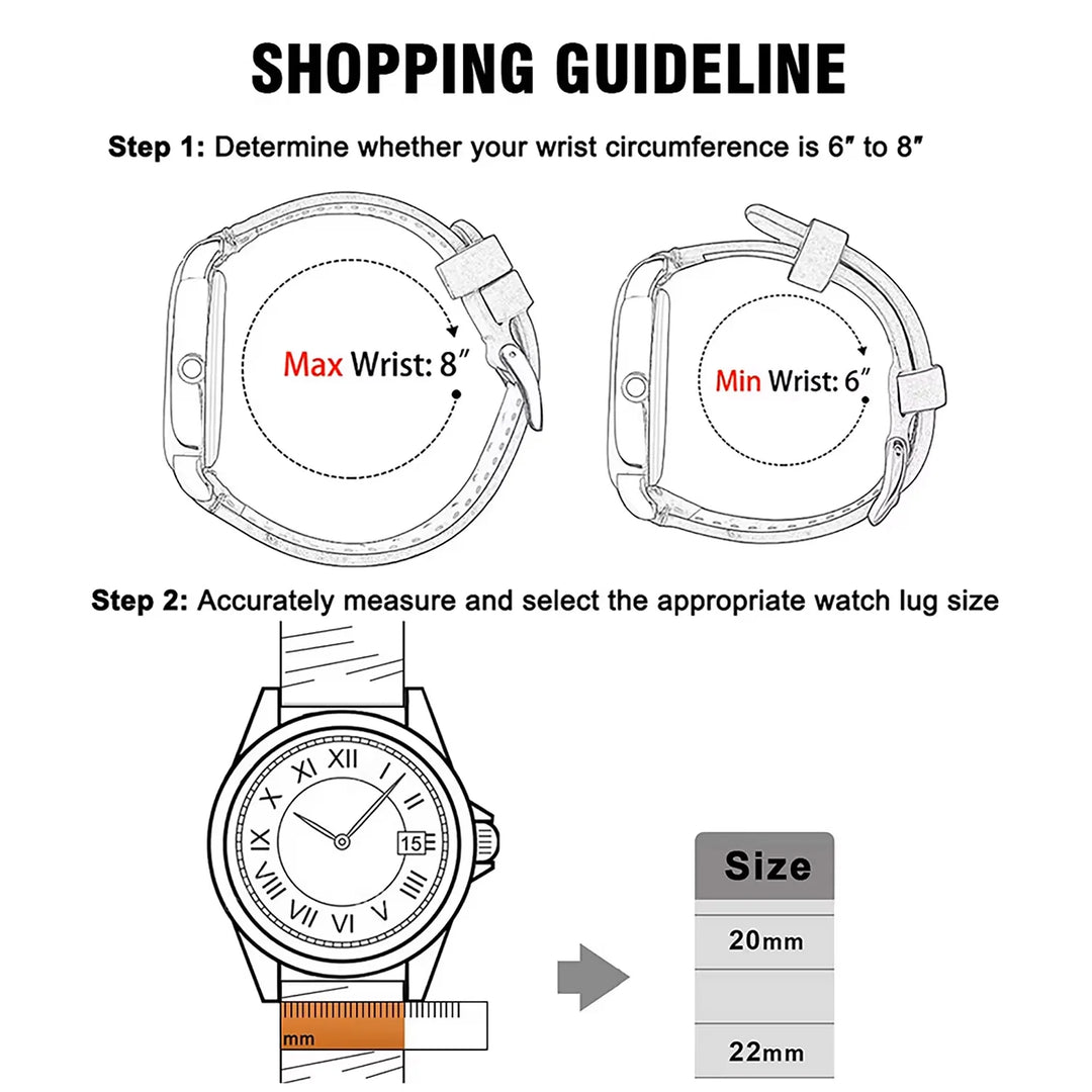 Genuine Top Grain Leather Quick Release Watch Band 20–22mm for Samsung Galaxy Watch