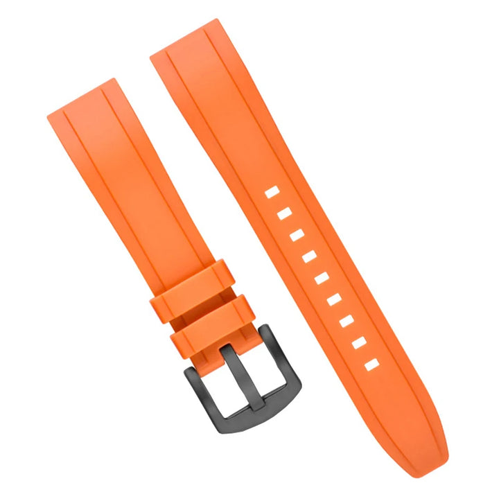 Silicone Sport Watch Strap – 20–24mm Quick-Release (Black/Green)