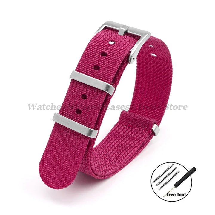 Universal Fabric Braid Watch Band 18mm 20mm 22mm Belt Men Nylon Bracelet for Omega for Huawei Watch GT4/GT3/2 Watch Accessories