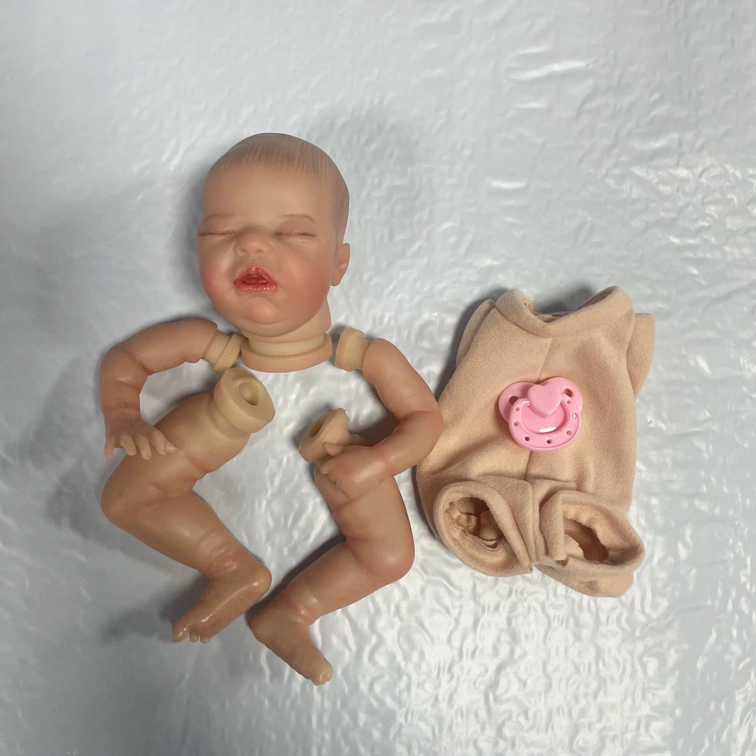 Mini 9″ Already Painted Reborn Doll Kit – Wee Patience, Cloth Body, 3D Painted Skin