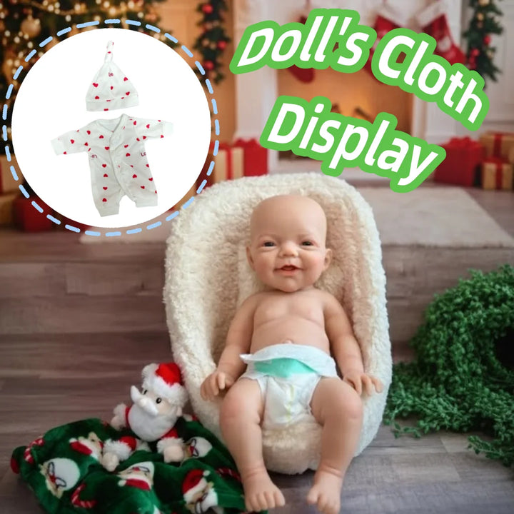 20 cm Charlie Open‑Mouth Full Silicone Reborn Boy Doll