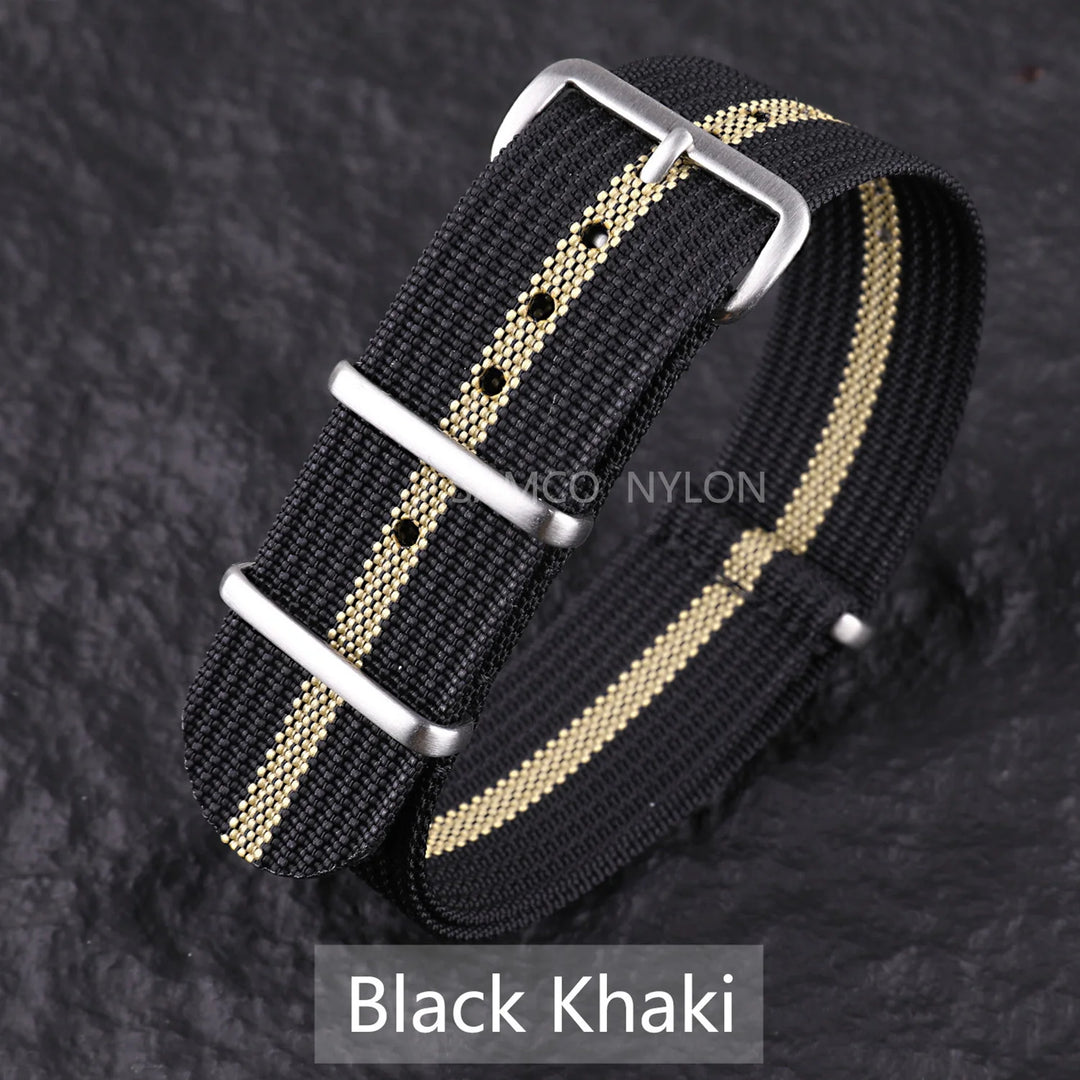 Ribbed Nylon Military Band 18–22mm
