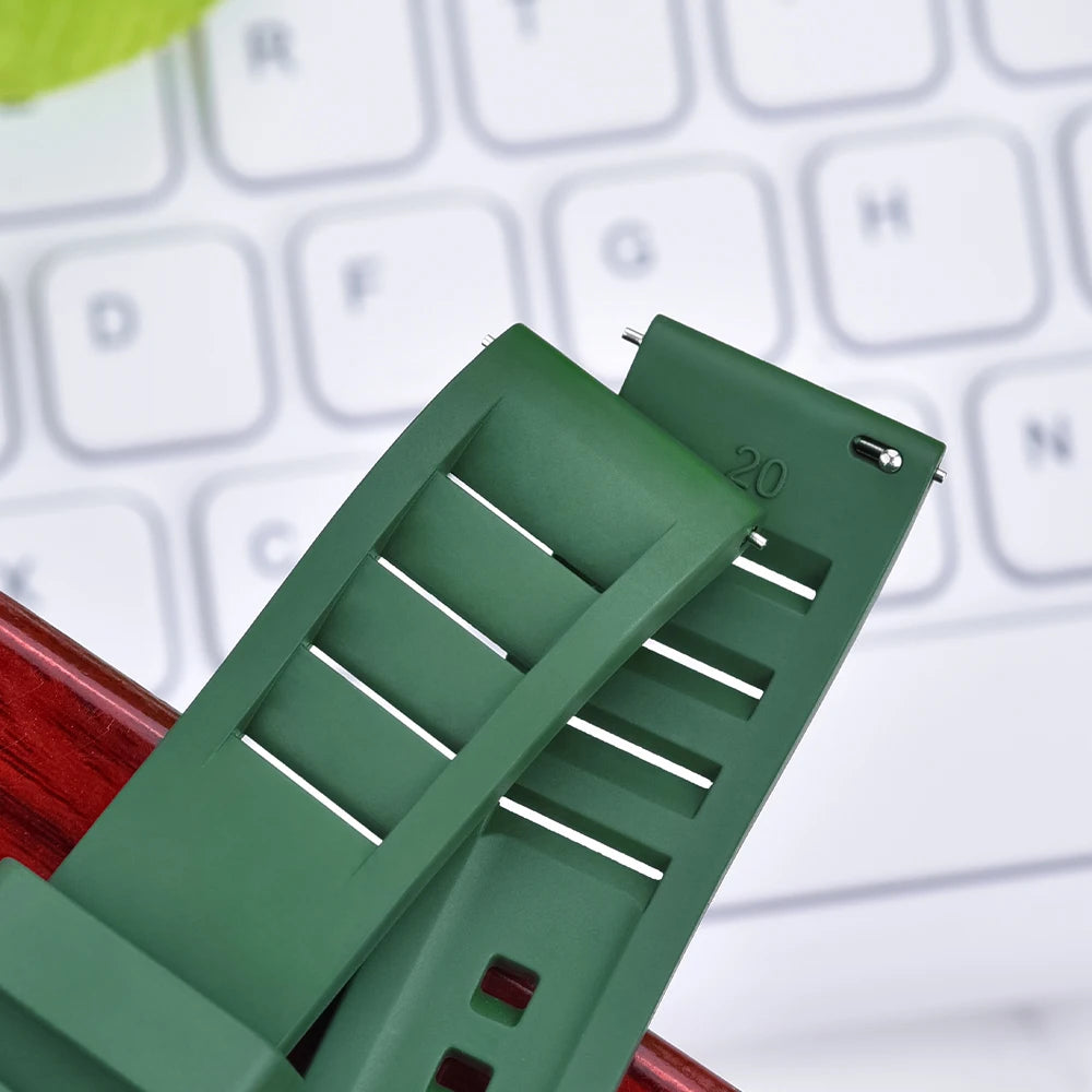 Premium Grade Fluoro Rubber Watch Strap 20mm 22mm For New FKM Watch Bands Diving Bracelet Quick Release Wrist Belt Accessories