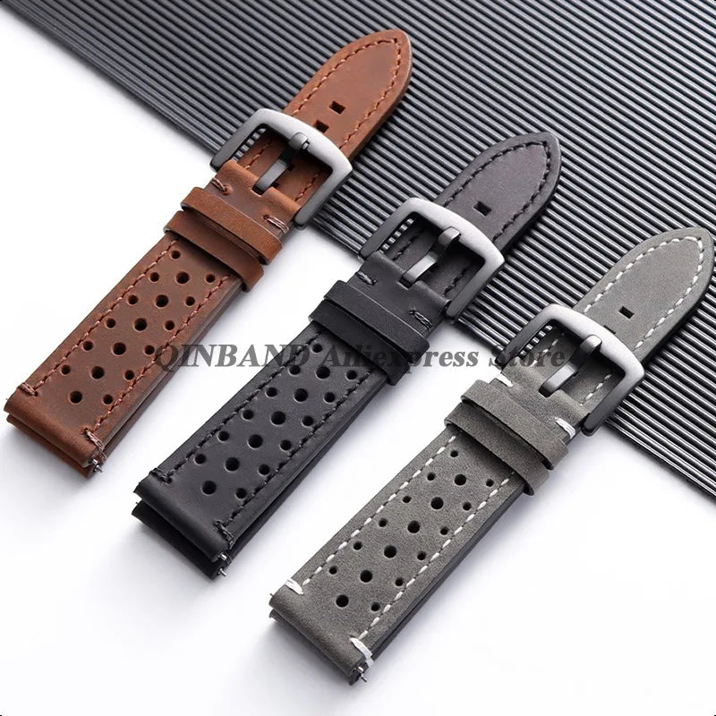 Soft Cowhide Leather Watch Band 18–24mm for Huawei Watch GT4/GT5