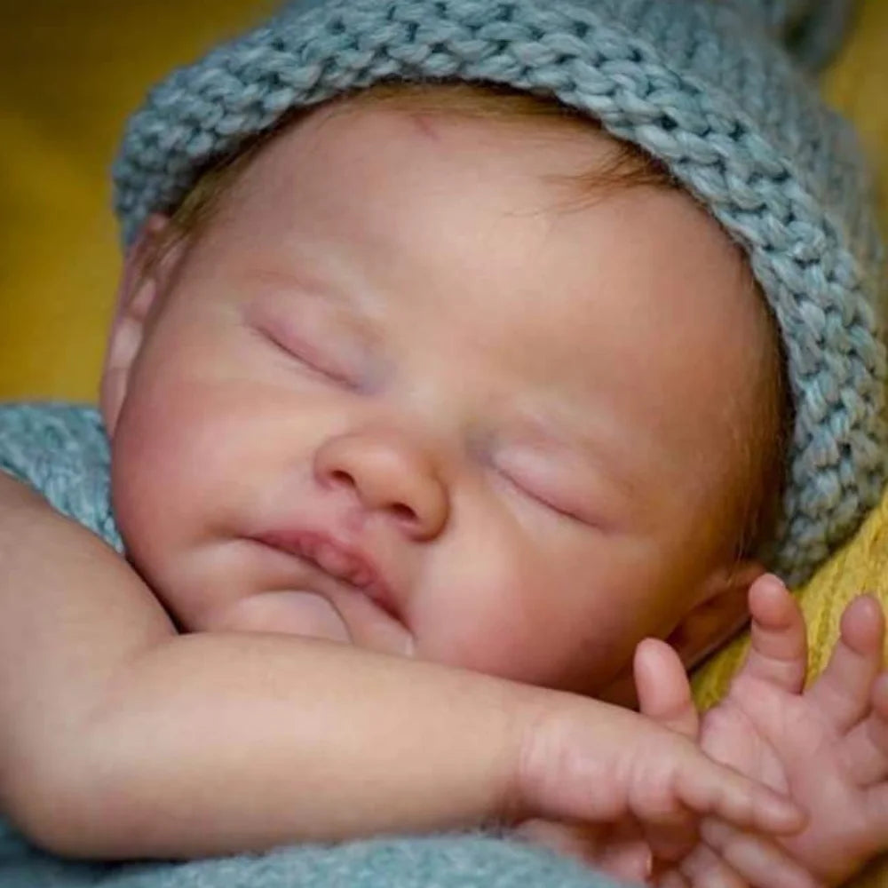 20″ August Painted Reborn Doll Parts – 3D Skin with Visible Veins & Cloth Body (DIY)