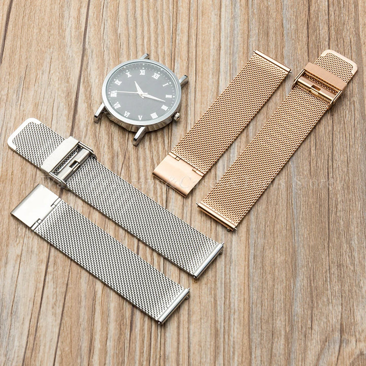 0.6mm Mesh Watch Band for DW for Omega Milanese Stainless Steel Strap Men Quick Release Bracelet 12/14/16/17/18/19/20/21/22/24mm