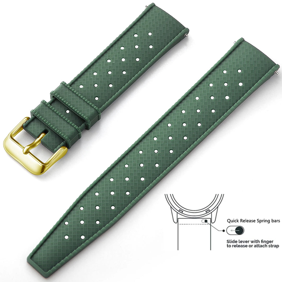 Tropical Silicone Watch Band 18–22mm (Quick Release)