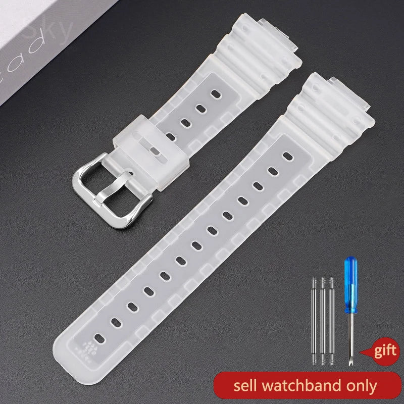 Anti-Allergy Resin Watch Strap with Stainless Steel Buckle for Casio G-Shock DW & GW Serie