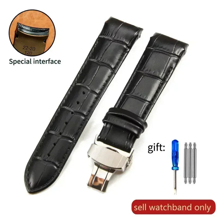 Genuine Calfskin Leather Watch Strap for Tissot (22–24mm)