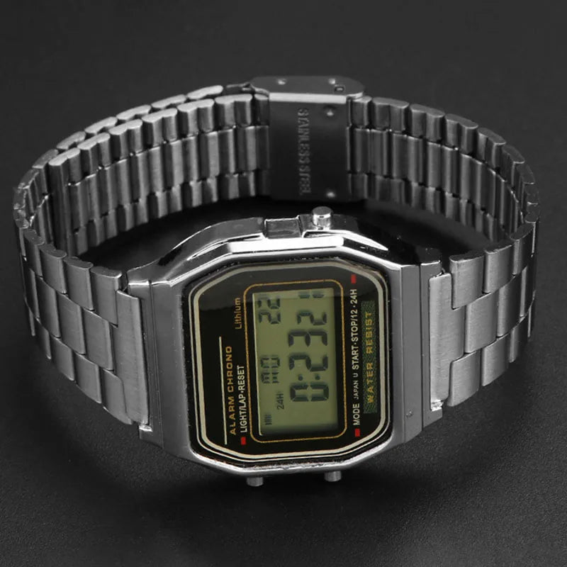 Stainless Steel Metal Watch Band 18mm for Casio F-91W, F105, A158W & More