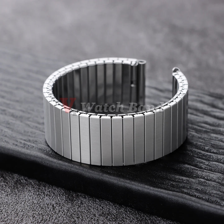 NEW Quick Release Stainless Steel Elastic Stretch Strap 14/16/18/20/22mm Watch Band Accessories Bracelet Metal Expansion Straps