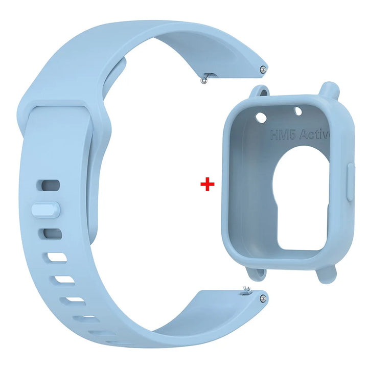 Silicone Strap with Protective Case for Redmi Watch 5 Active