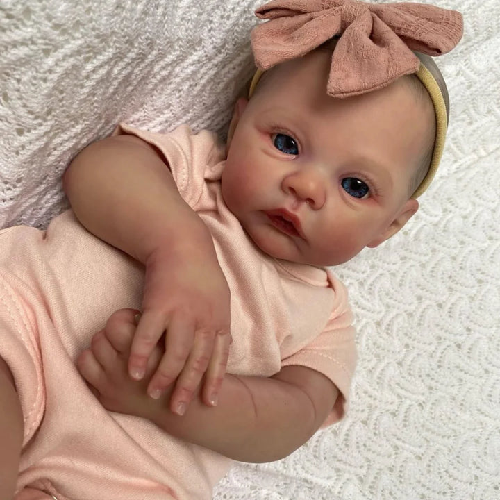 18″ Meadow Reborn Baby Doll – Soft Body, 3D Skin & Visible Veins