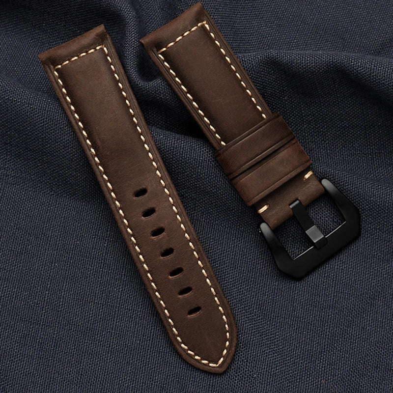 Genuine Leather Watch Strap – 20-26mm Crazy Horse for Panerai PAM111/441/312