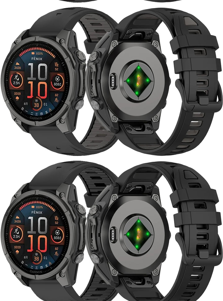 EasyFit Silicone Watch Strap 20/22/26mm for Garmin Fenix 5–8 Series