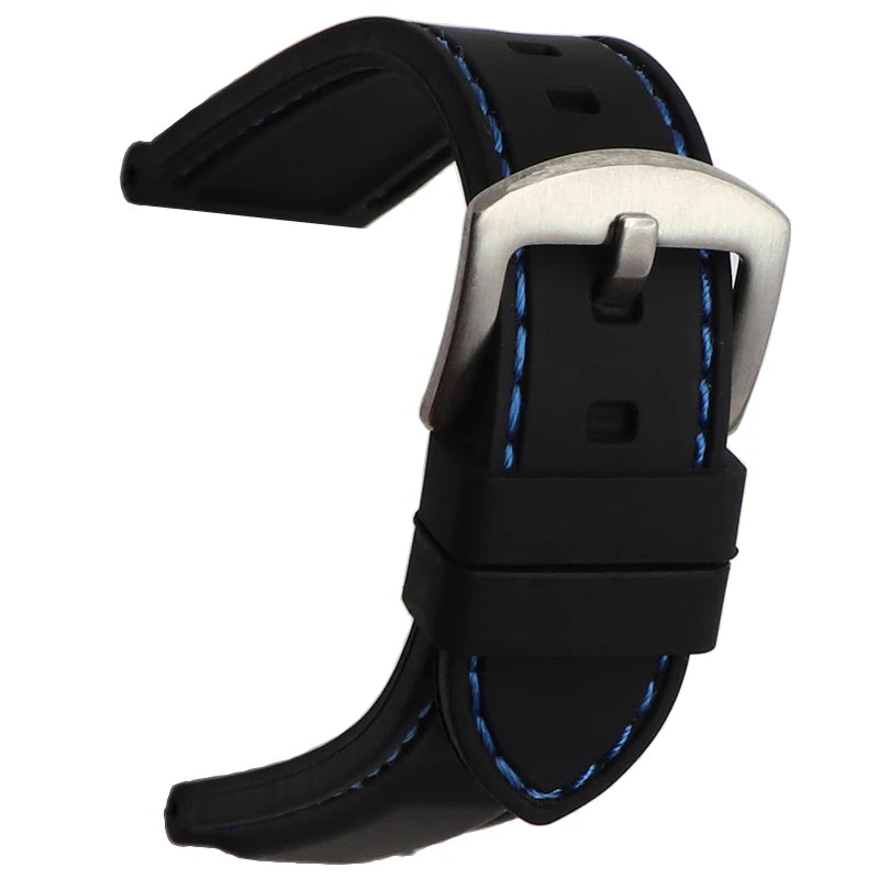 Waterproof Silicone Rubber Watch Strap (20-26mm)