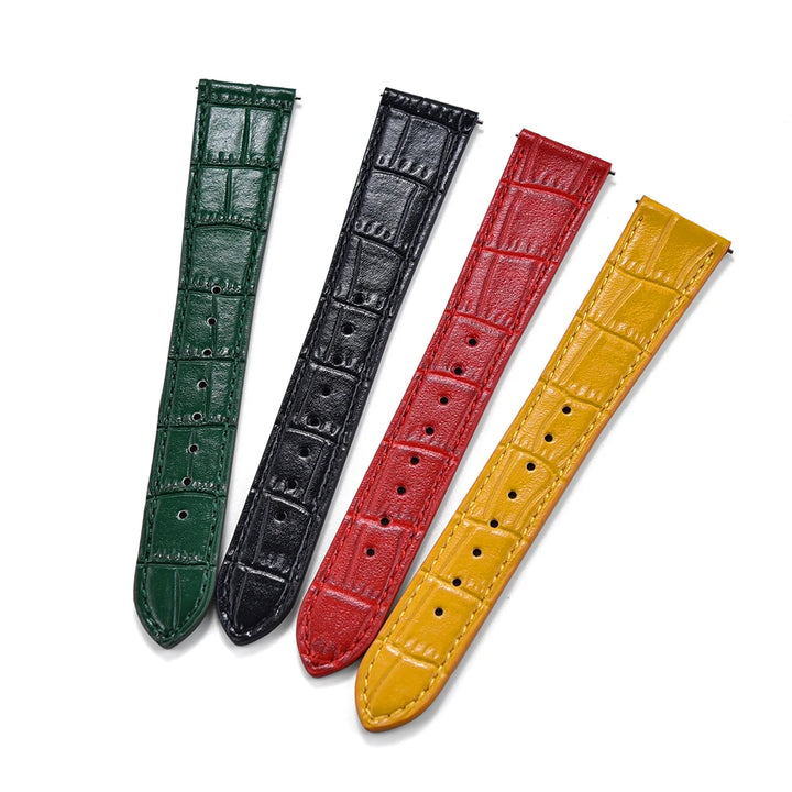 16/18/19/20/21/22mm Quality Leather Watch Bands Slub Pattern Leather Strap Universal Watchbands Accessories for Men Women Bands
