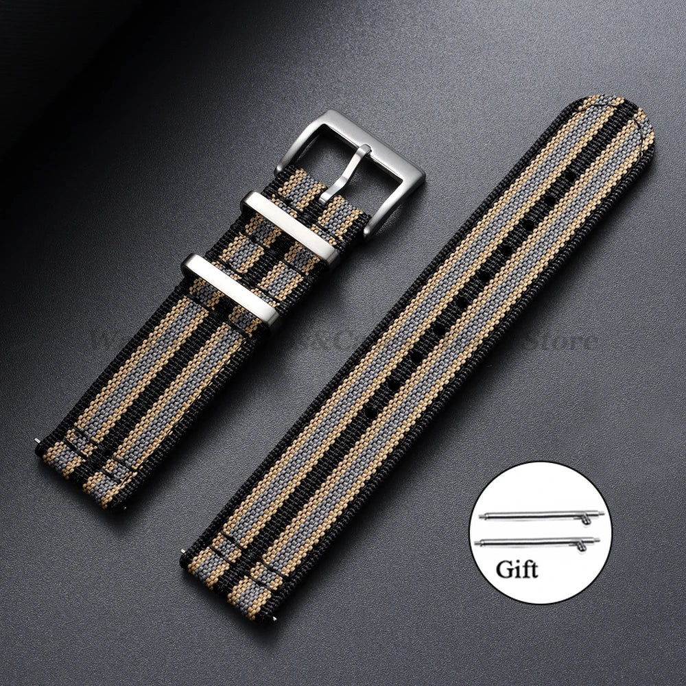 Soft Nylon Strap (20–22mm) – Quick Release Sport