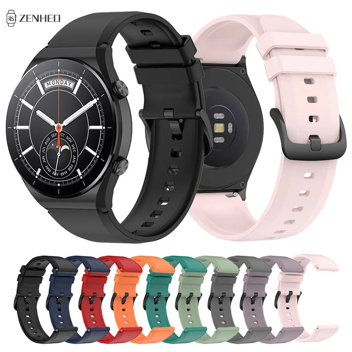 22mm Silicone Strap for Xiaomi Watch S1/S1 Active/S3/S4 & Watch Color 2