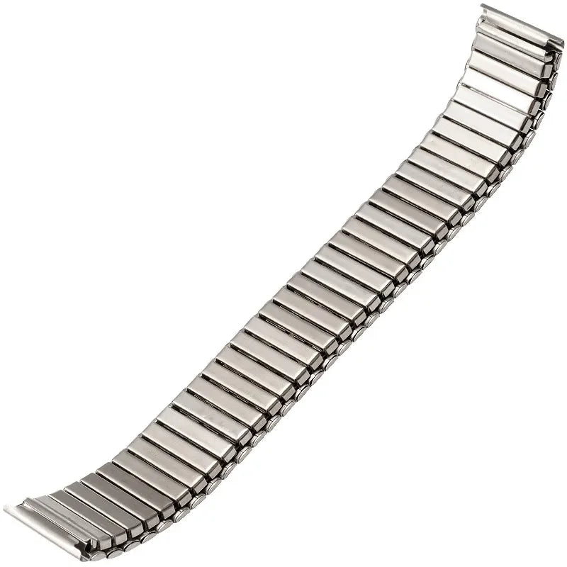 12 14 16 18 20 22mm Stainless Steel Elastic Strap Polished Band Metal Bracelet Watch Accessories for Samsung Watch3/4/5/6
